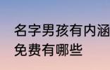 名字男孩有内涵免费 名字男孩有内涵免费有哪些