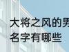 大将之风的男孩名字 大将之风的男孩名字有哪些