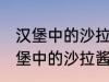 汉堡中的沙拉酱可以用炼乳代替吗 汉堡中的沙拉酱可不可以用炼乳代替