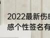 2022最新伤感个性签名 2022最新伤感个性签名有哪些