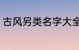 古风另类名字大全 古风另类名字精选