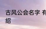 古风公会名字 有关古风的公会名字介绍