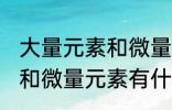 大量元素和微量元素有哪些 大量元素和微量元素有什么