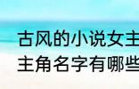 古风的小说女主角名字 古风的小说女主角名字有哪些