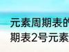 元素周期表的二号元素是什么 元素周期表2号元素是氦吗