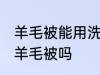 羊毛被能用洗衣机洗吗 可以洗衣机洗羊毛被吗